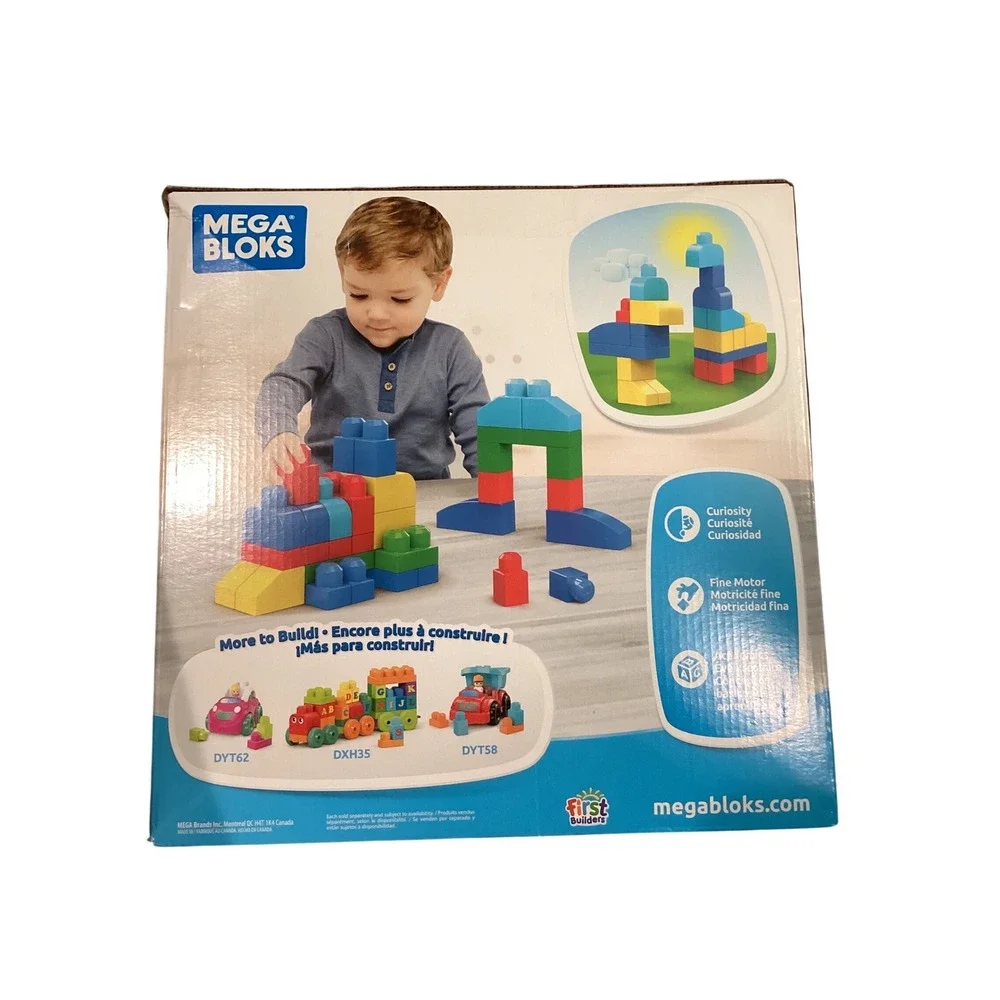 Mega Bloks First Builders Let's‎ Build It 40 Piece Building Block Set FFG23 New
